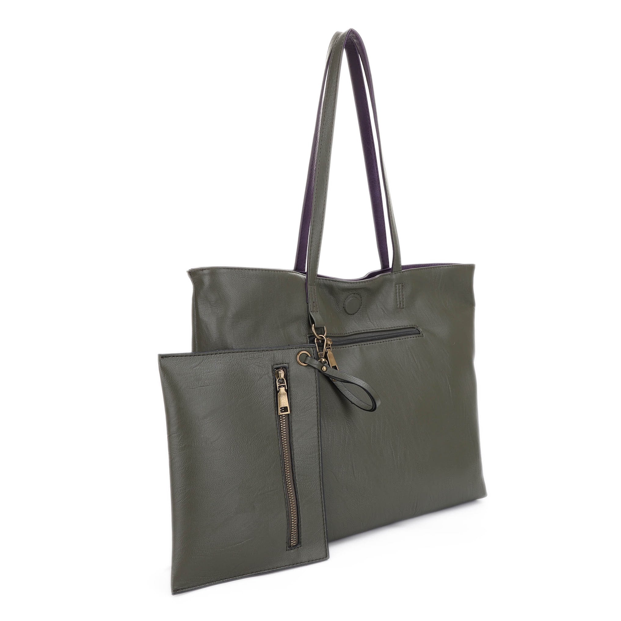 Julie Plum | Tote Bag, reversible + Wristlet