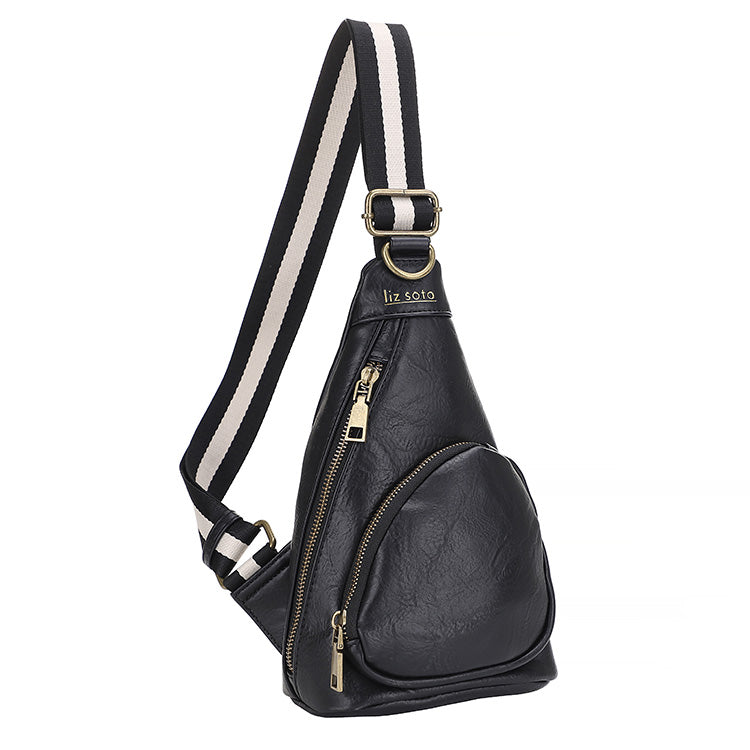 Lori Black Stripe | Sling Bag