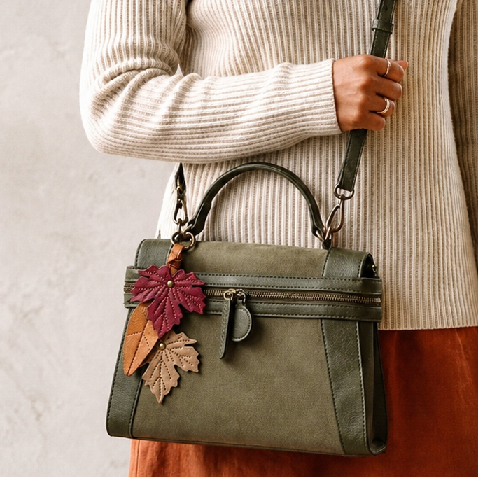 Emma Olive Suede | Crossbody Bag