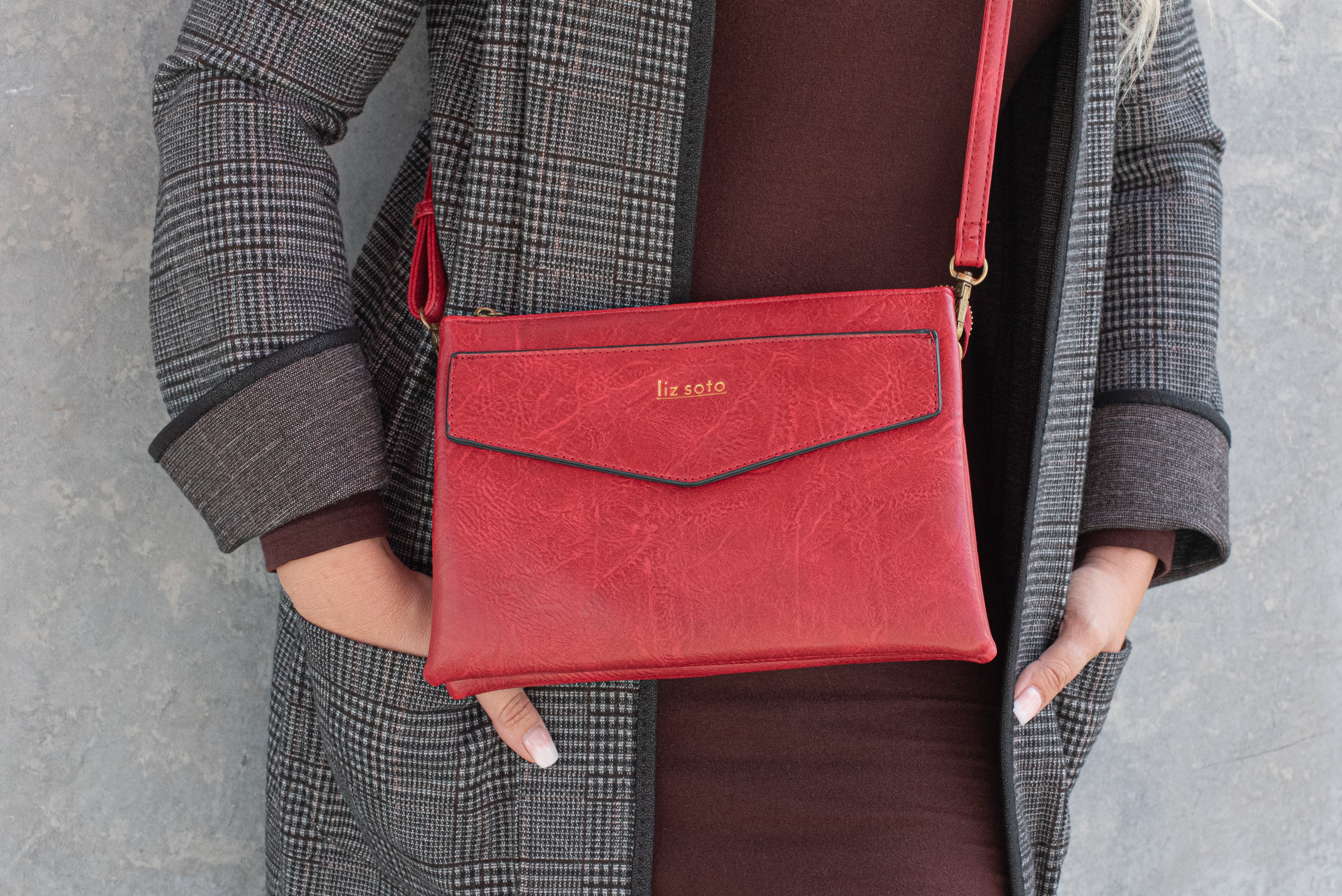 Lexi Burgundy | Crossbody Bag, medium