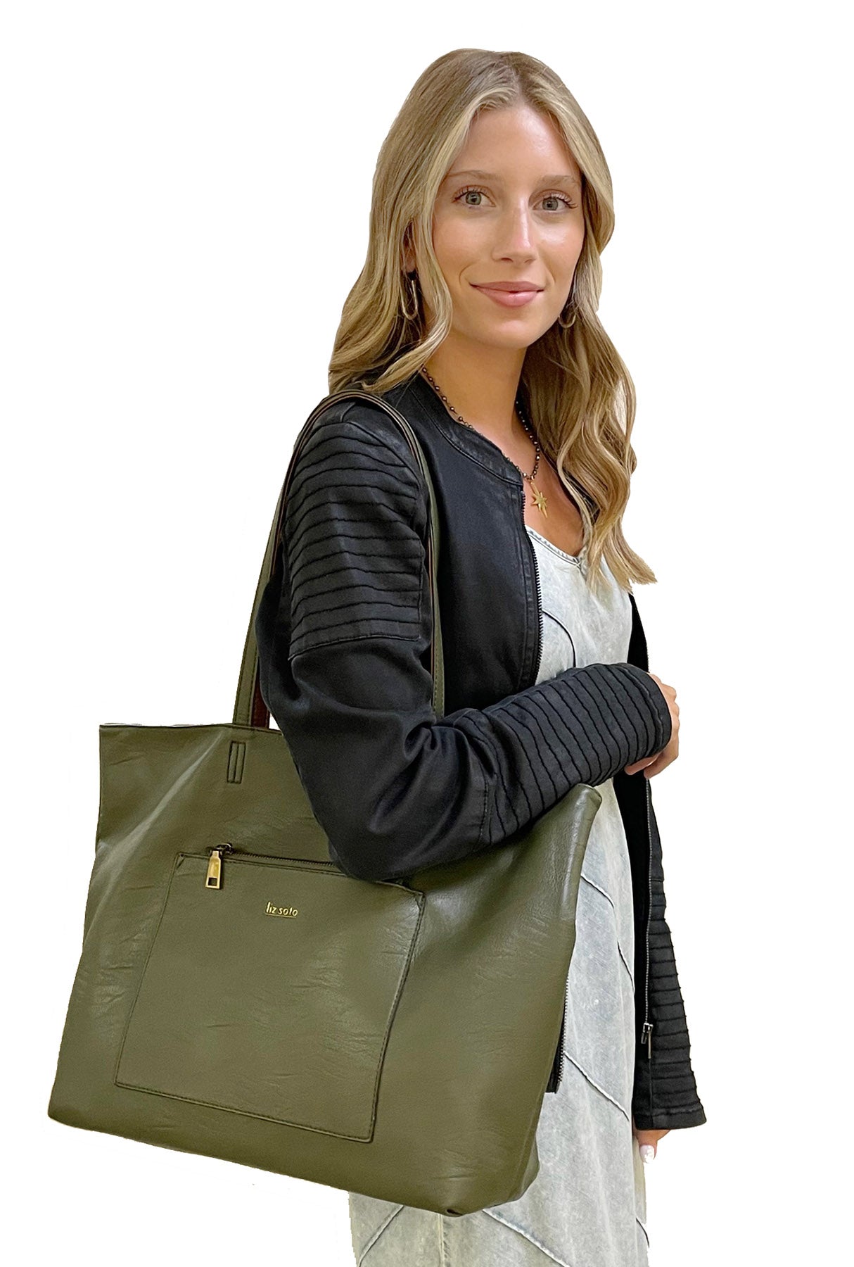 Julie Olive | Tote Bag, reversible + Wristlet