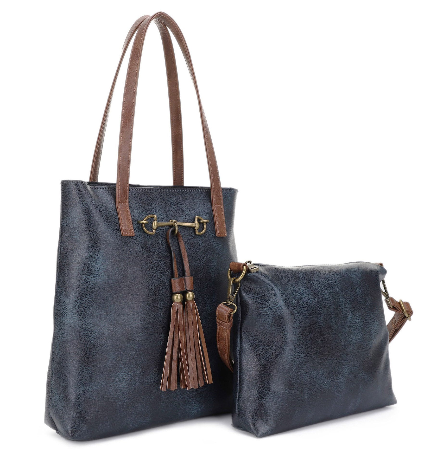 Jane Indigo | Tote Bag, 2 in 1 Horsebit