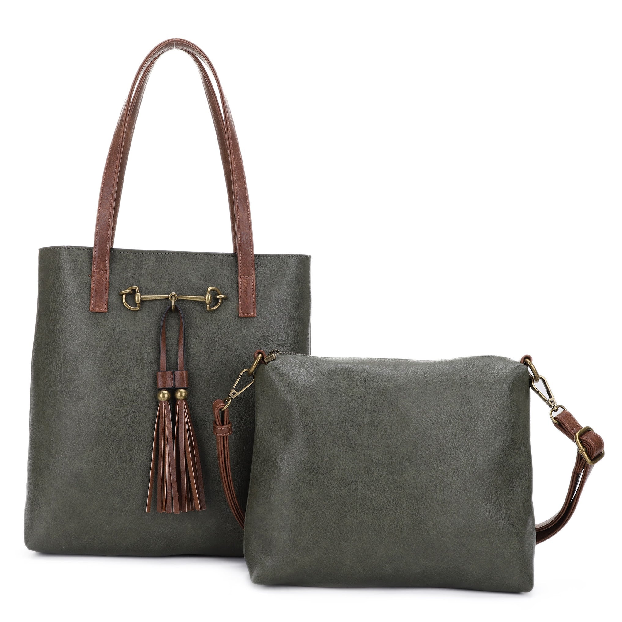 Jane Olive | Tote Bag, 2 in 1 Horsebit