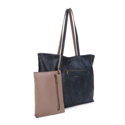 Julie Indigo | Tote Bag, reversible + Wristlet
