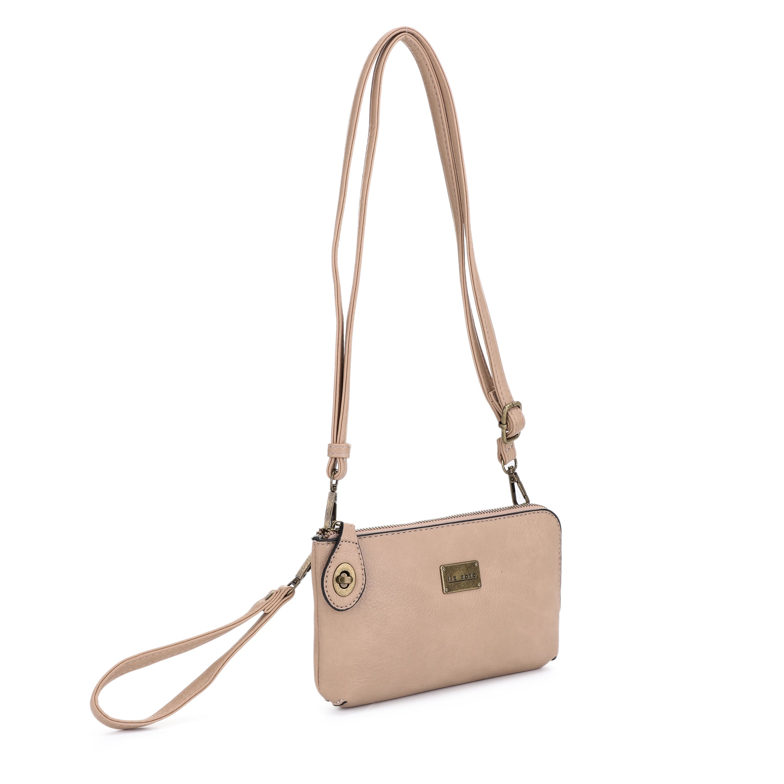 Tina Almond | Crossbody Bag + Wristlet