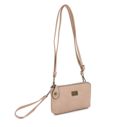 Tina Almond | Crossbody Bag + Wristlet