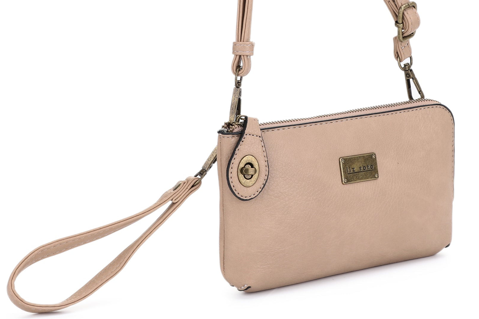 Tina Almond | Crossbody Bag + Wristlet