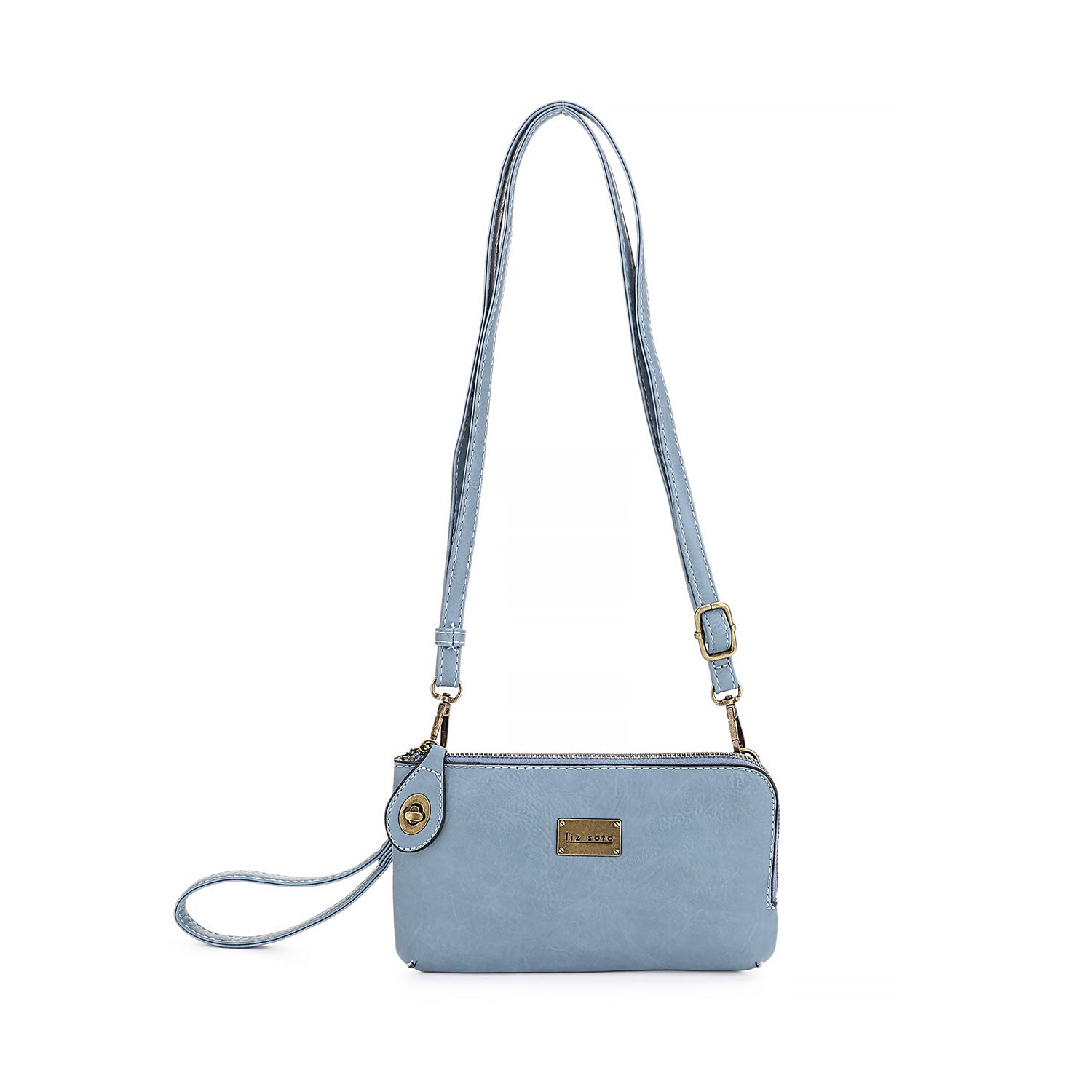 Tina Denim | Crossbody Bag + Wristlet