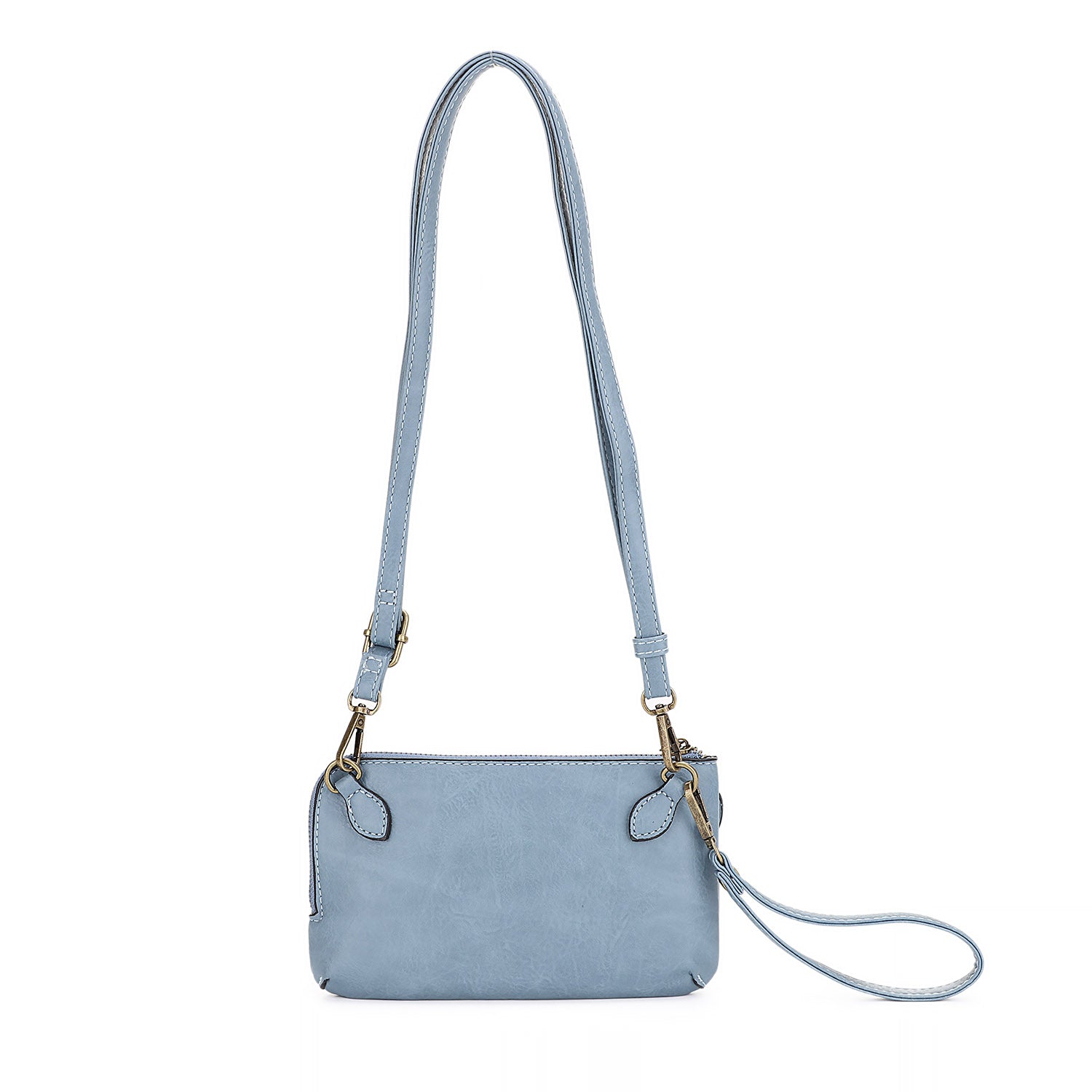 Tina Denim | Crossbody Bag + Wristlet
