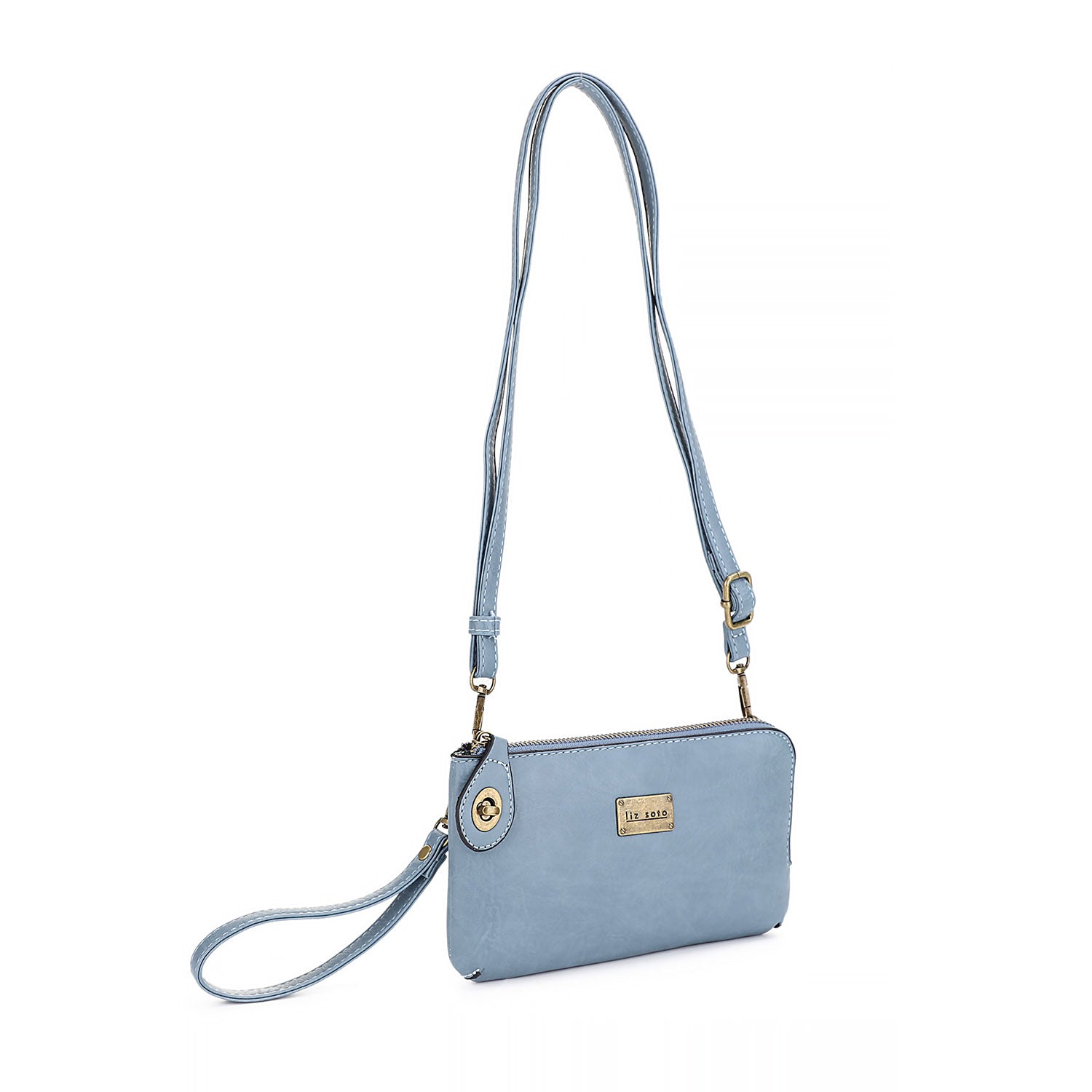 Tina Denim | Crossbody Bag + Wristlet