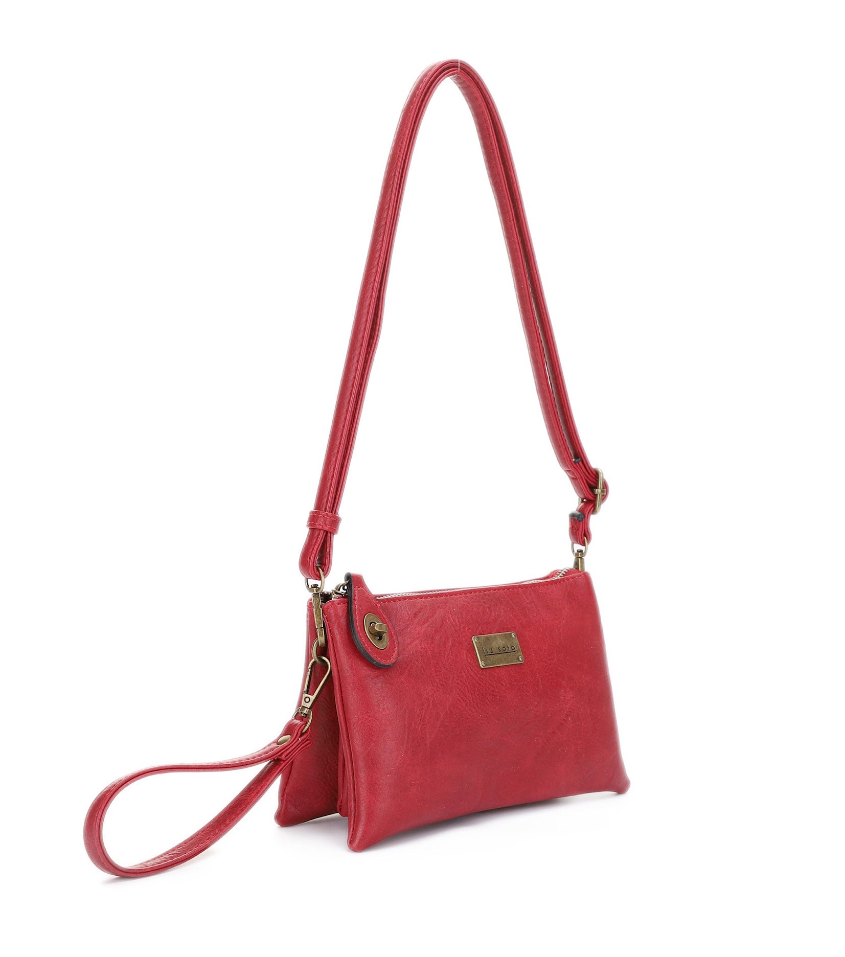 Ella Burgundy | Crossbody Bag + Wristlet