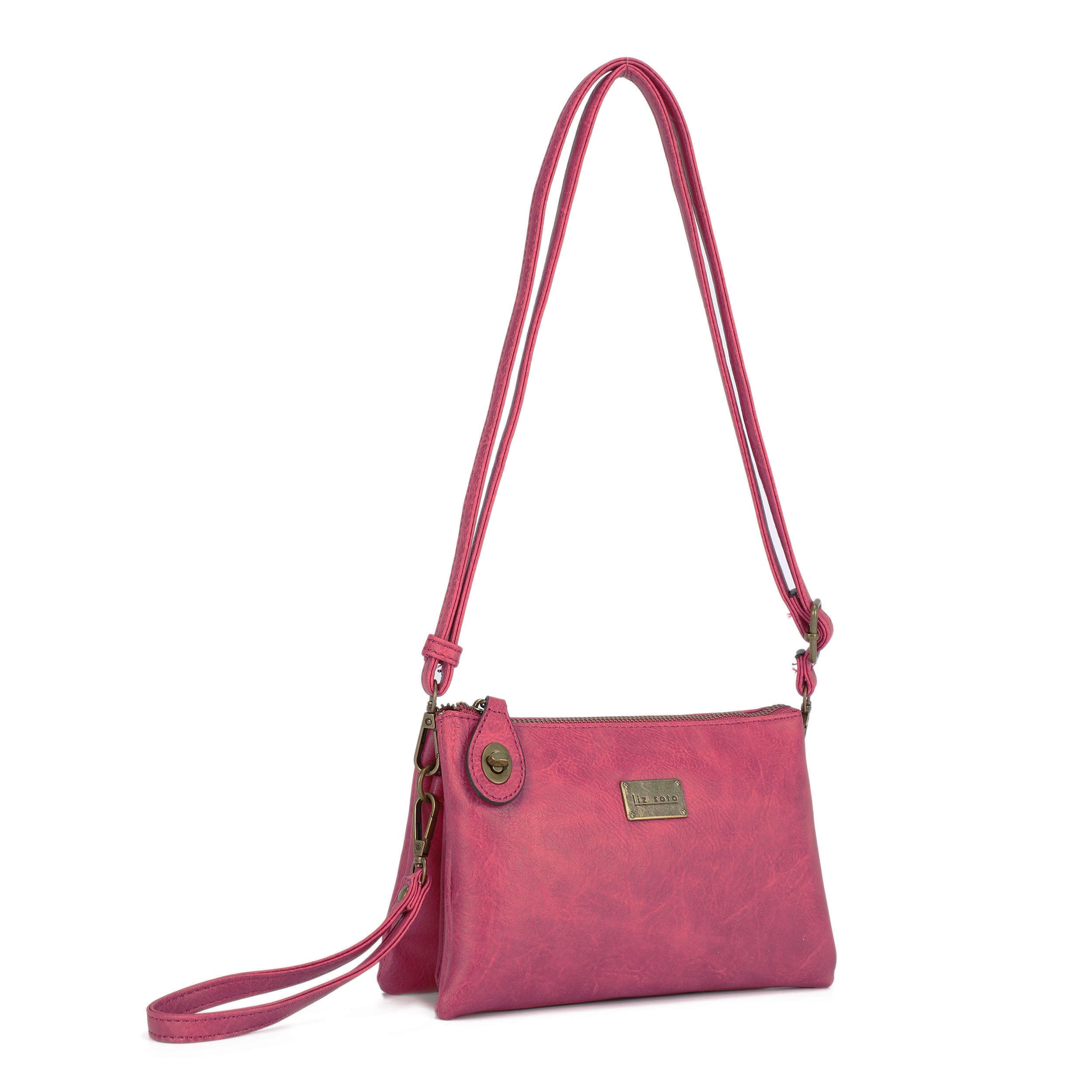 Ella Fuchsia | Crossbody Bag + Wristlet