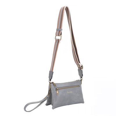 Chloe Grey | Crossbody Bag, woven strap