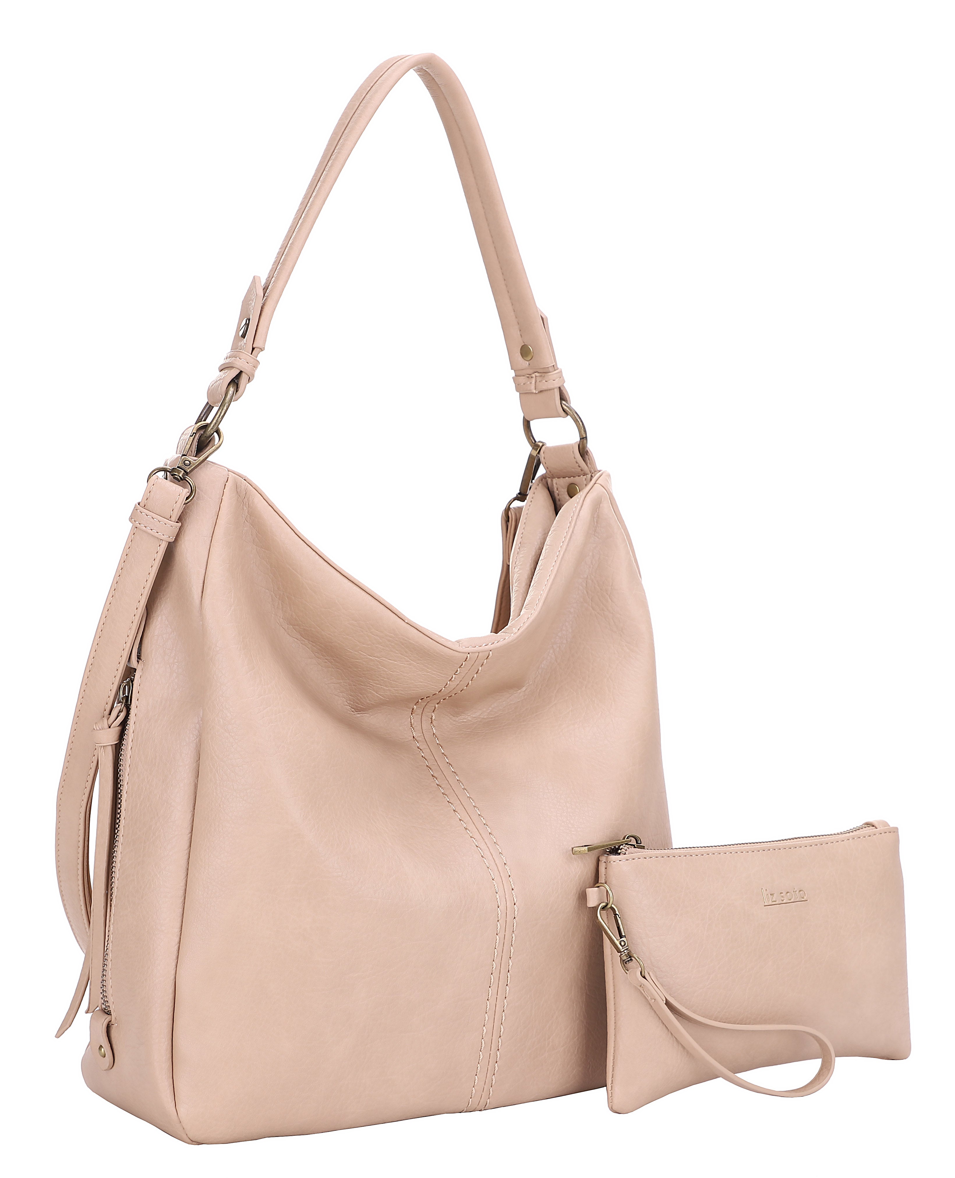 Madison Almond | Hobo Bag + Wristlet