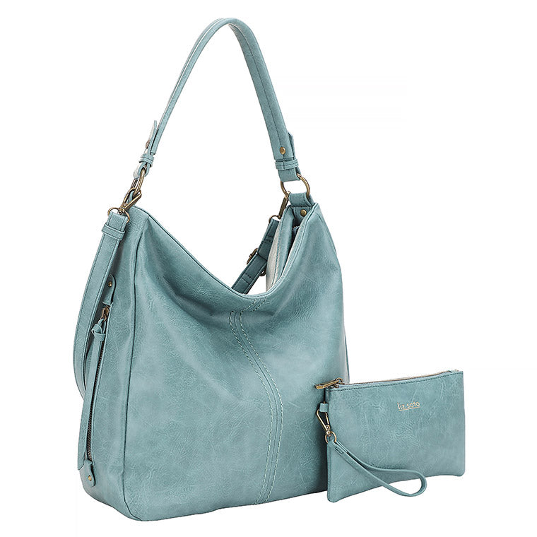 Madison Teal | Hobo Bag + Wristlet