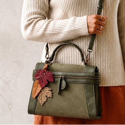 Emma Olive Suede |  Crossbody Bag
