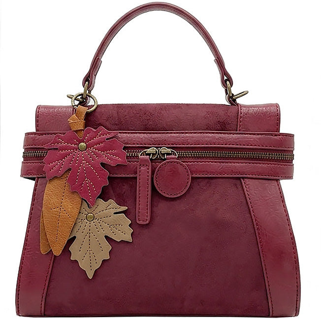 Emma Wine Suede |  Crossbody Bag