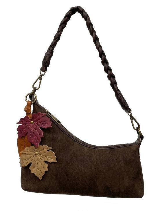 Riley Chocolate Suede | Crossbody Bag