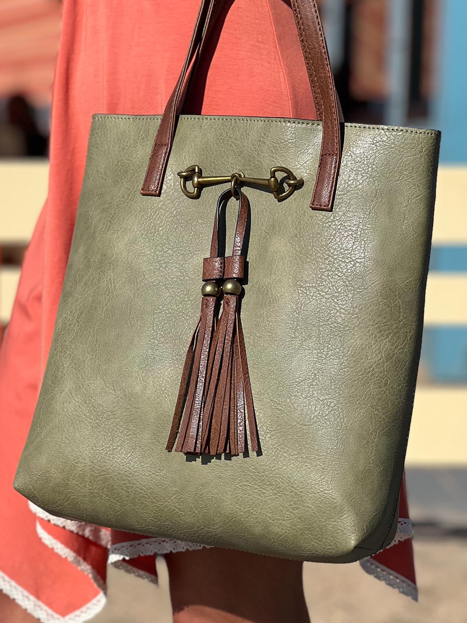 Jane Sage | Tote Bag, 2 in 1 Horsebit