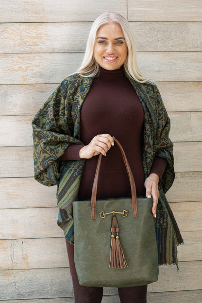 Jane Olive | Tote Bag, 2 in 1 Horsebit