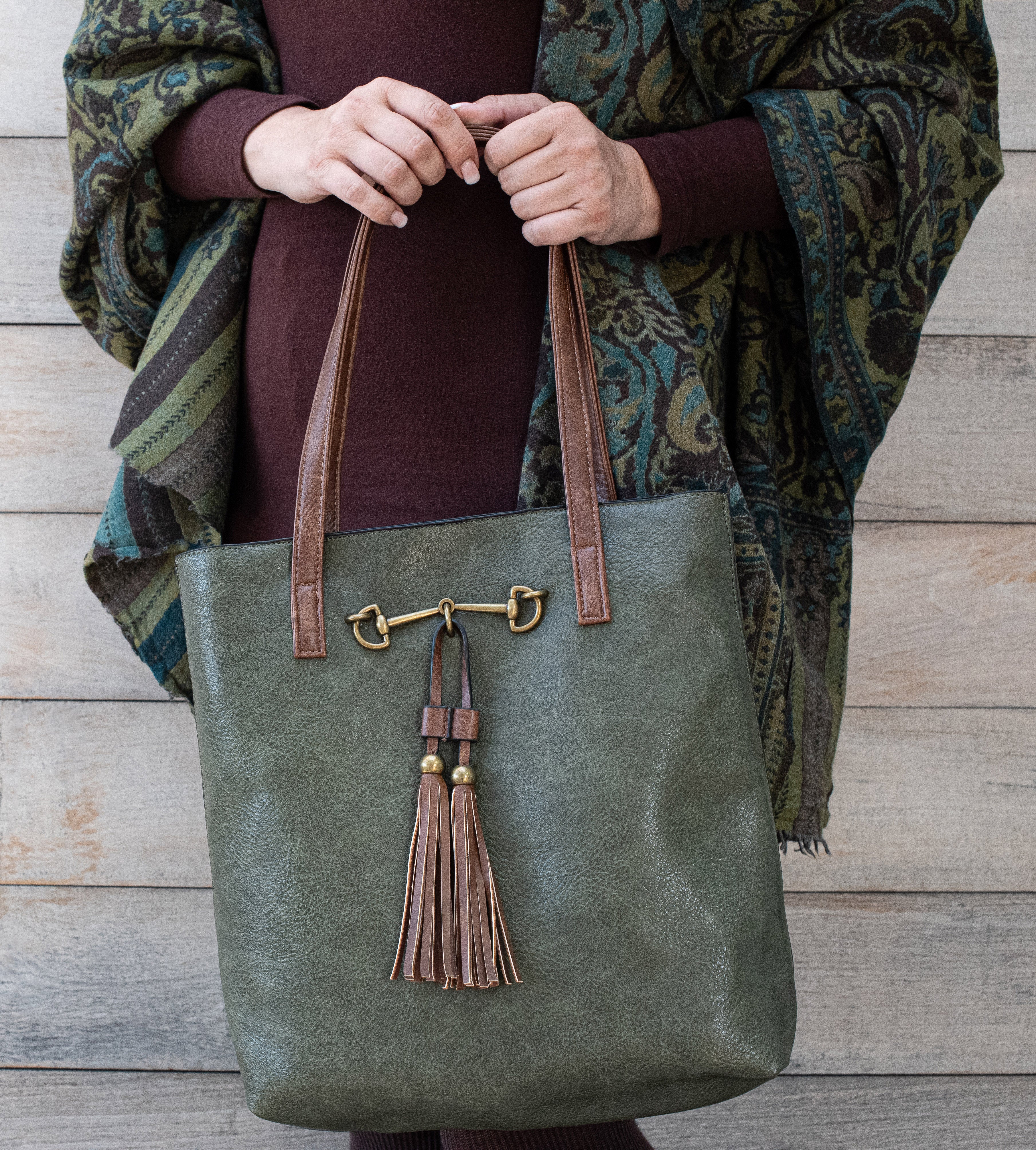 Jane Olive | Tote Bag, 2 in 1 Horsebit