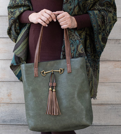 Jane Olive | Tote Bag, 2 in 1 Horsebit