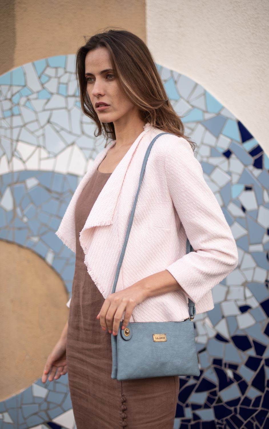 Ella Denim | Crossbody Bag + Wristlet