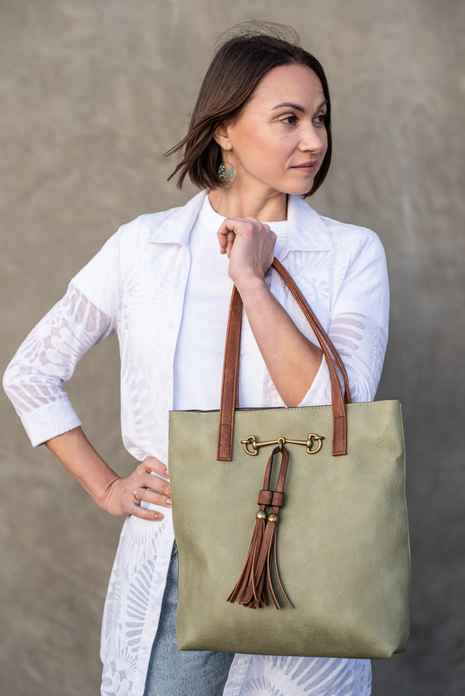 Jane Sage | Tote Bag, 2 in 1 Horsebit